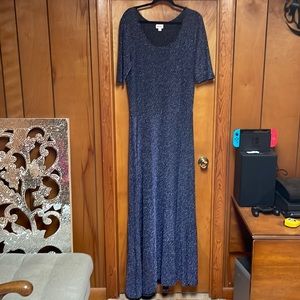 Sparkly blue and silver Lularoe maxi - pics don't do it justice!